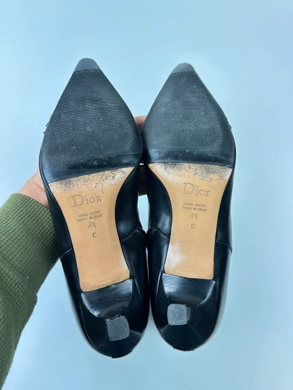 Dior John Galliano Black Leather High Heels Boots