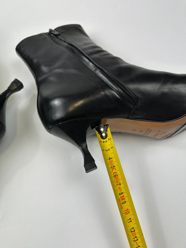 Dior John Galliano Black Leather High Heels Boots