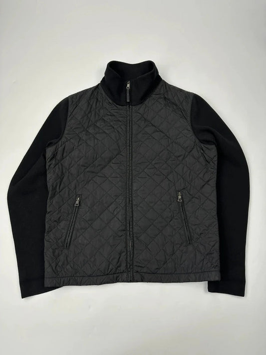 Prada Sport FW2006 Black Hybrid Wool & Nylon Padded Jacket