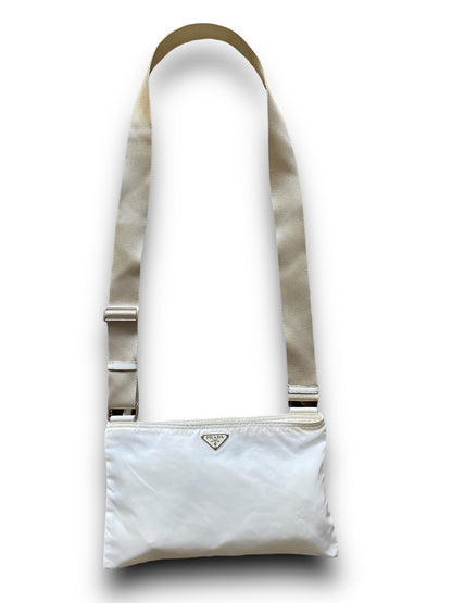 PRADA WHITE FLAT BAG