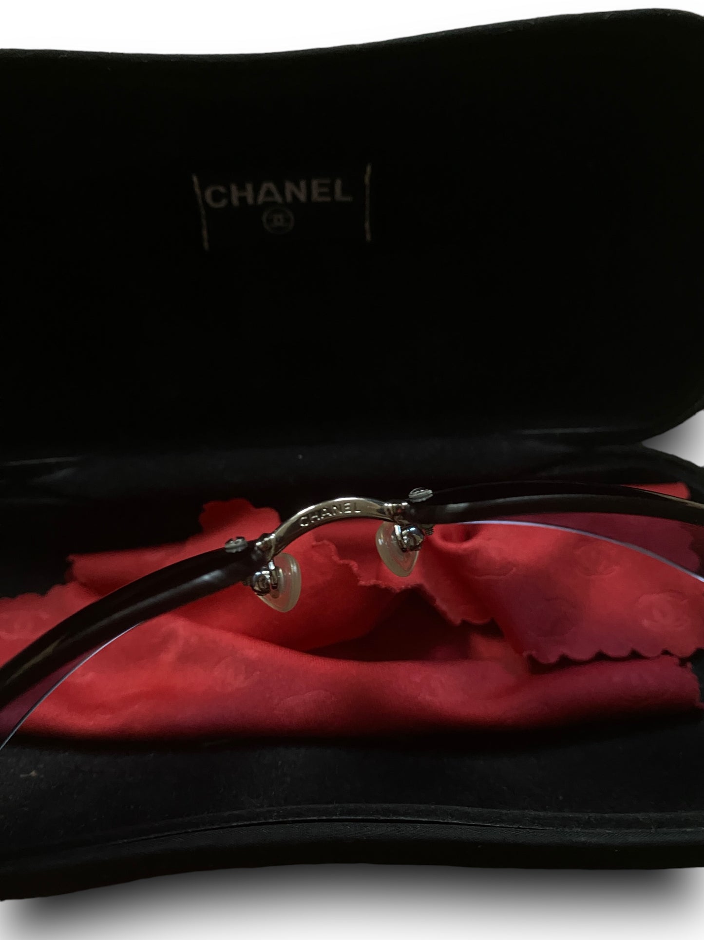 CHANEL RIMLESS BLUE SUNGLASSES