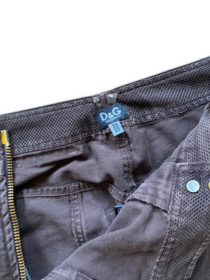 2003 DOLCE & GABBANA FLIGHT PARACHUTE DOUBLE ZIP PANTS (M)