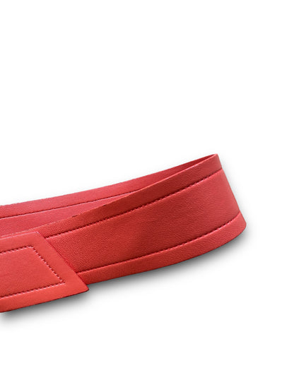 PRADA RED ROSE SOFT LEATHER BELT