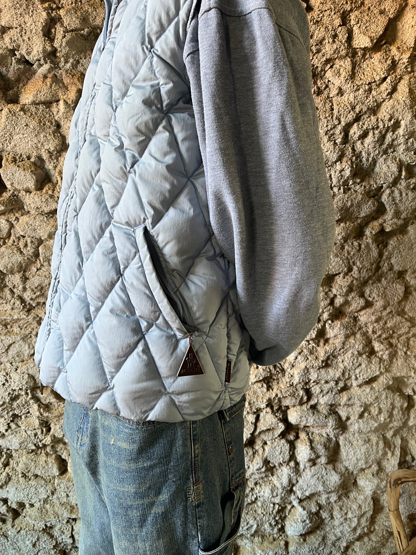 LIGHT BLUE MONCLER VEST (L-XL)