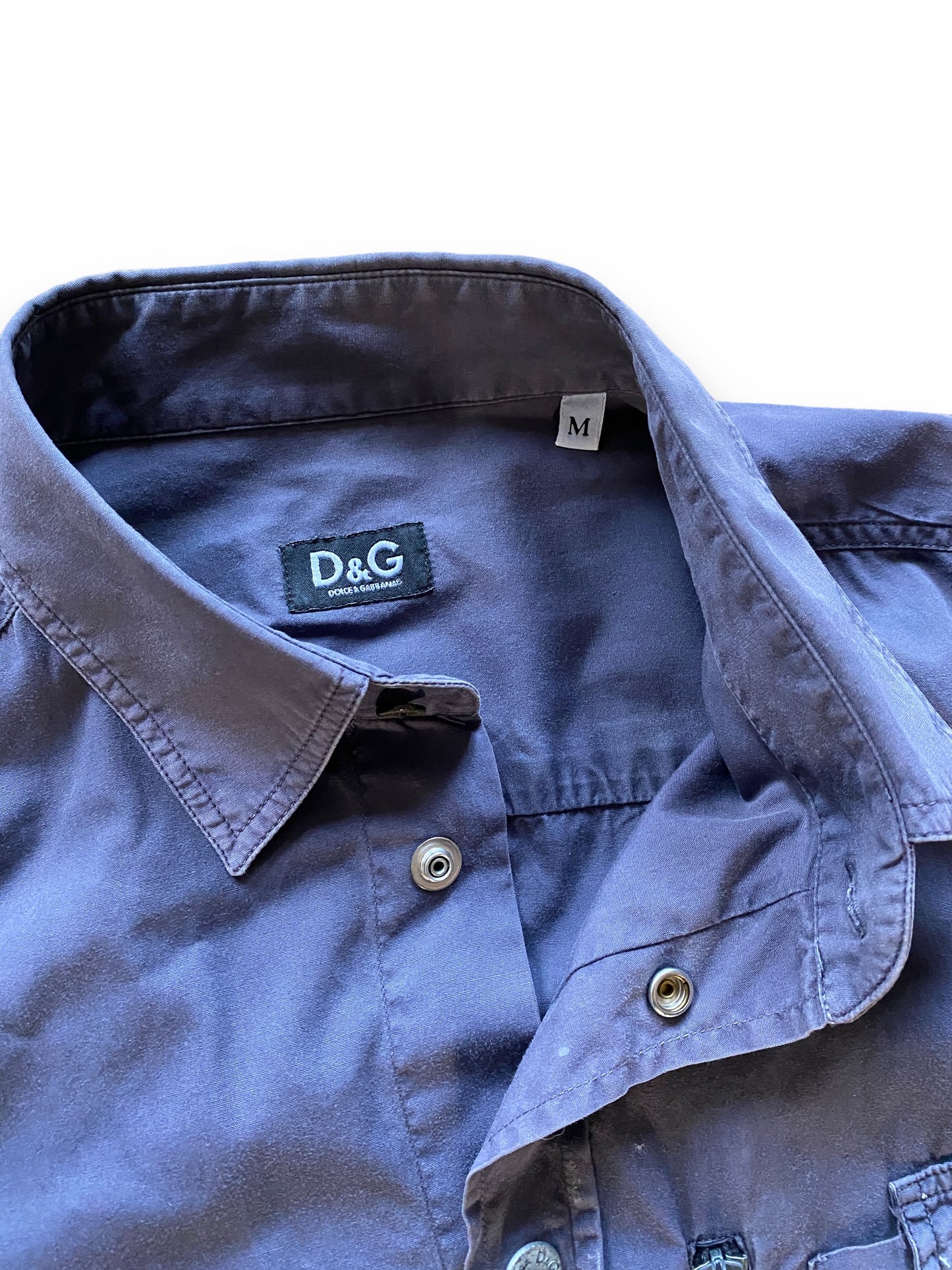 DOLCE GABBANA TECHNICAL BLUE SHIRT (S-M)