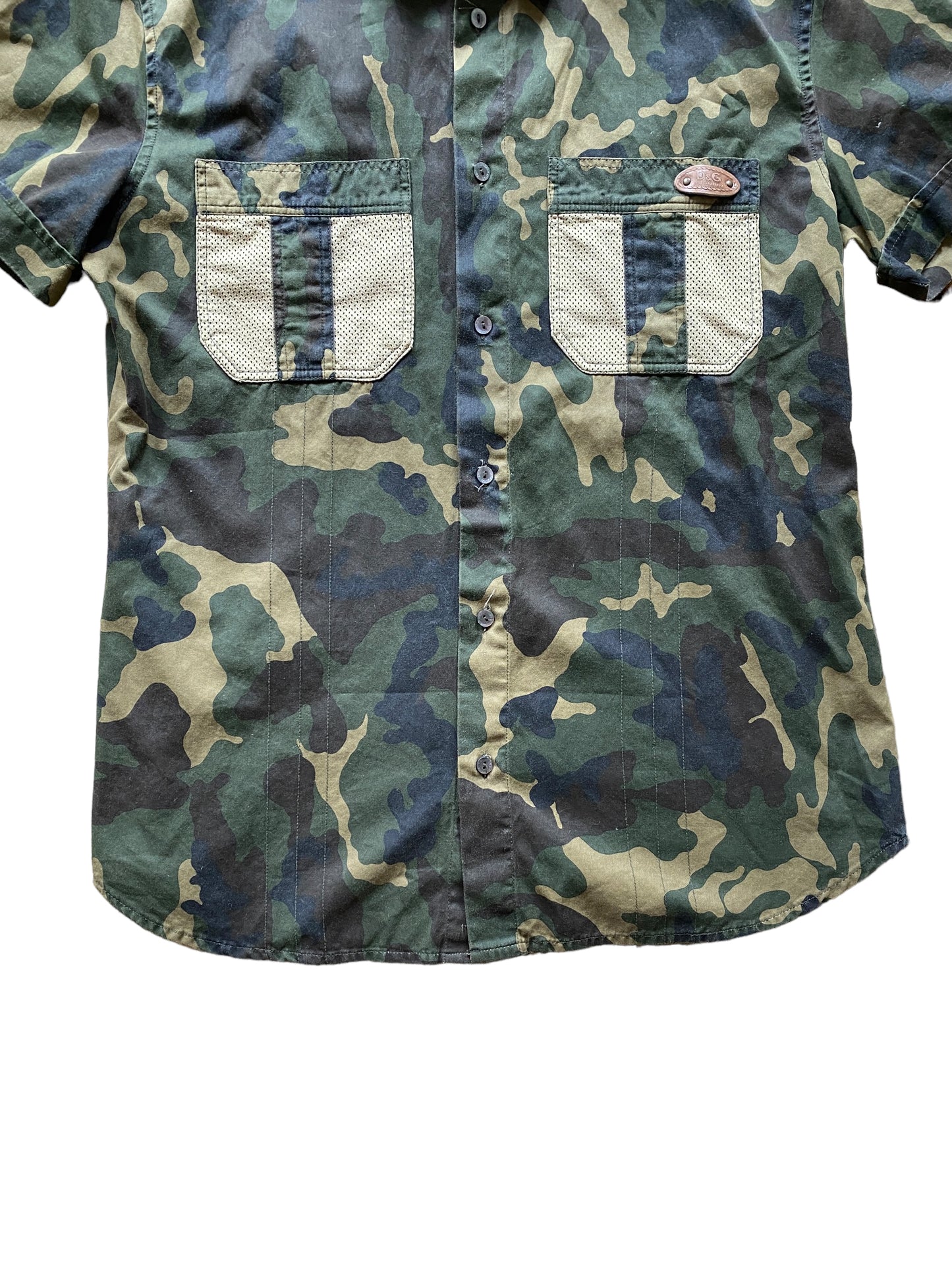 DOLCE & GABBANA MILITARY CAMO PRINT SHIRT (L)