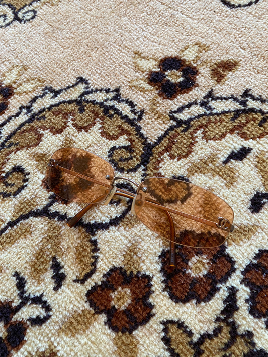 CHANEL 00s RIMLESS ROSE SUNGLASSES