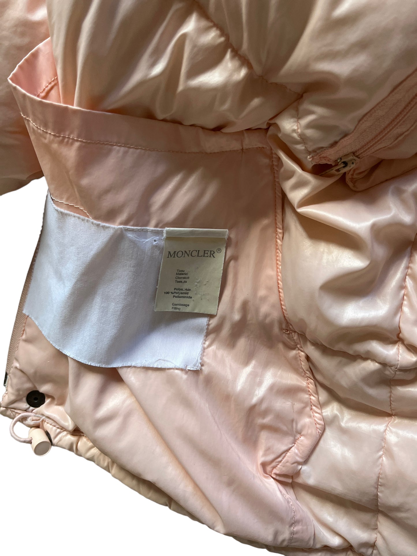 MONCLER PUFFER JACKET/VEST PINK (L-WOMEN)