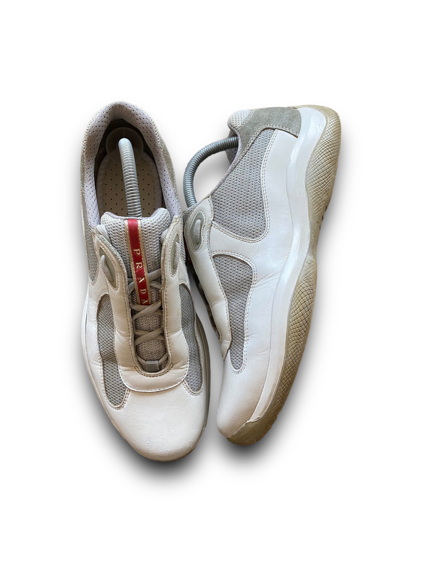 PRADA AMERICA’S CUP WHITE LEATHER SHOES (43,5-44EU)