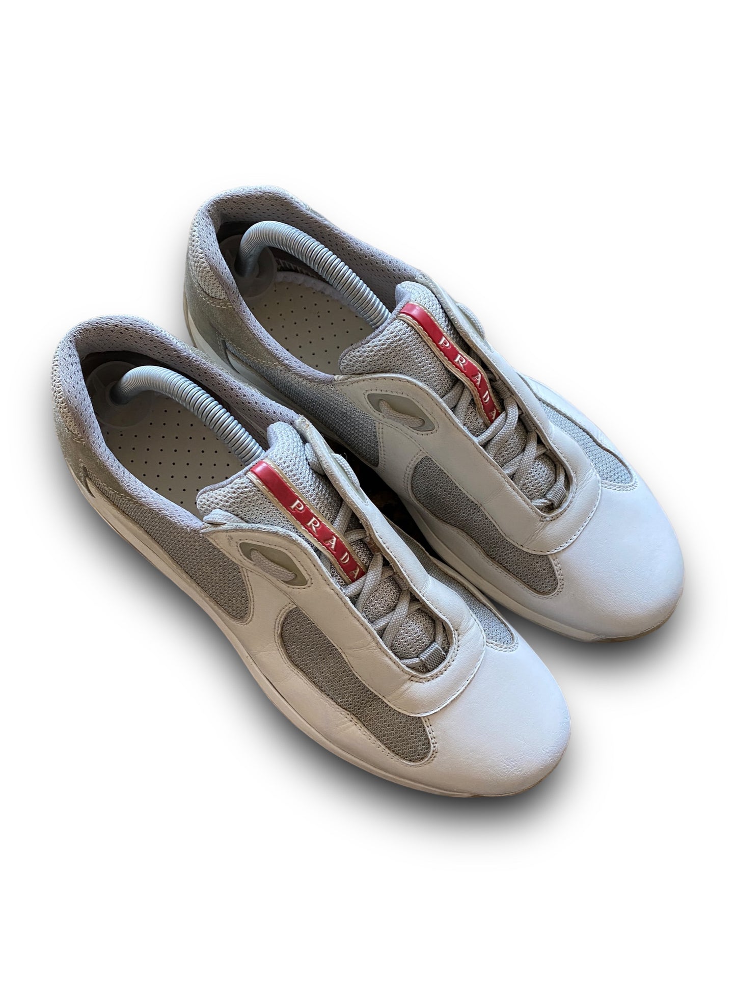 PRADA AMERICA’S CUP WHITE LEATHER SHOES (43,5-44EU)