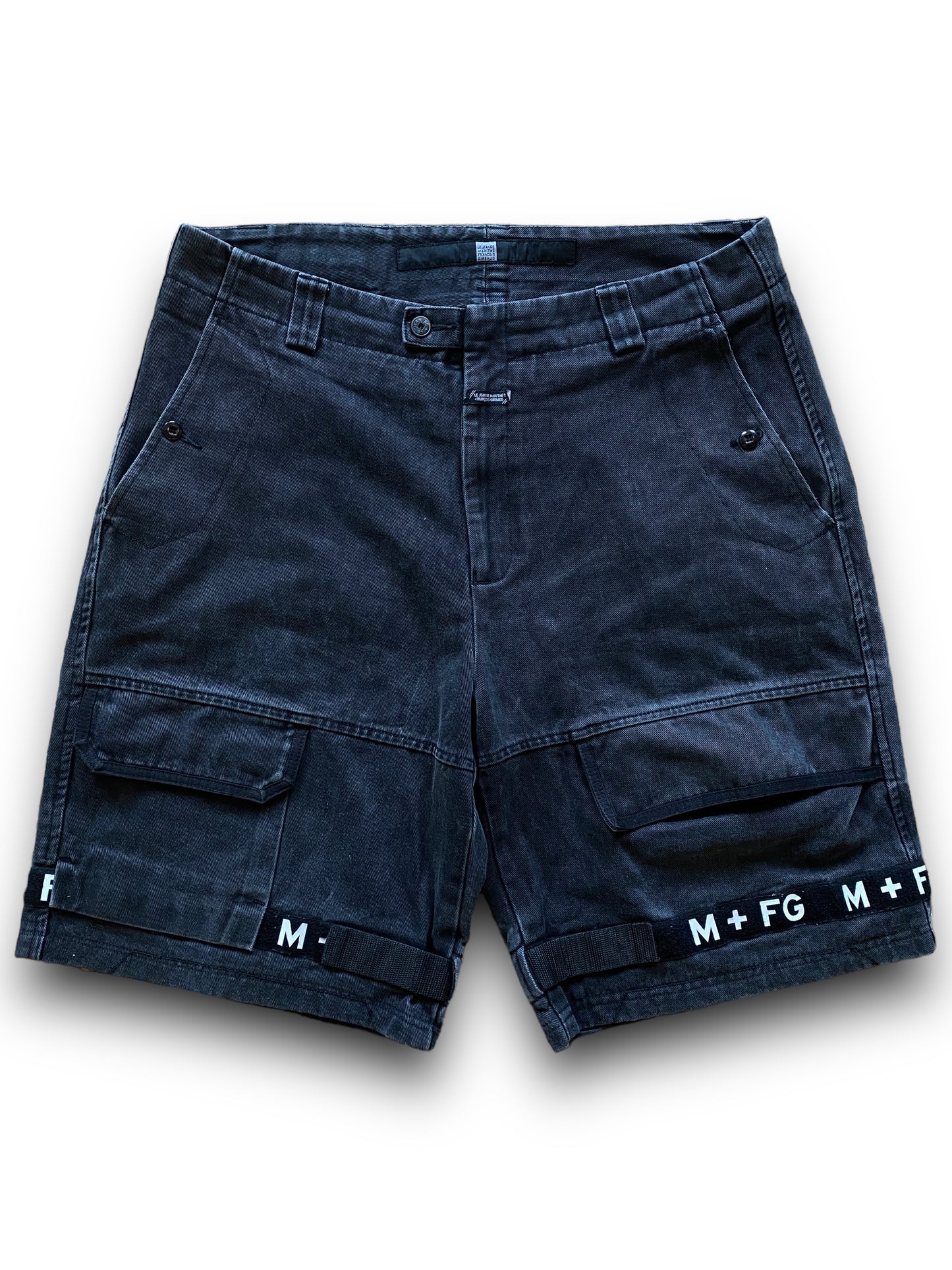 MFG BLACK FADED BAGGY DENIM SHORT (L-XL)