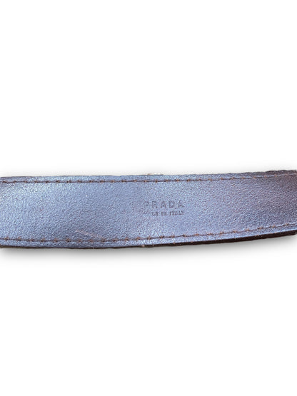 PRADA BROWN LEATHER BELT