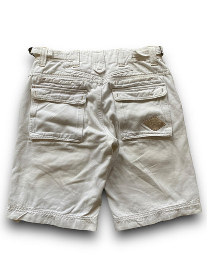 D&G WHITE SHORT FRONT CARGO POCKETS