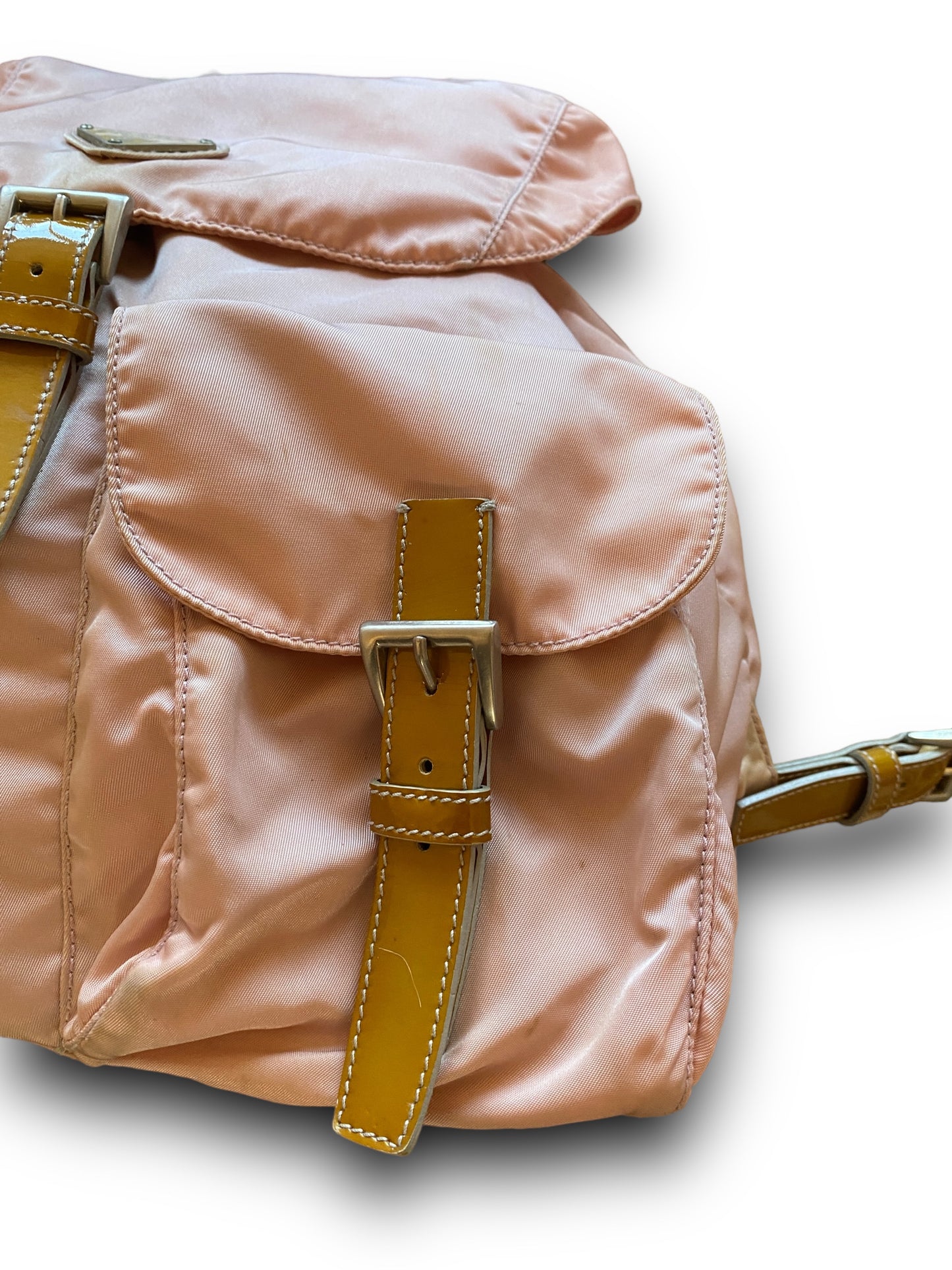 PRADA PINK TRIANGLE BACKPACK