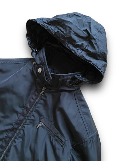 PRADA MAIN LINE HEAVY BLACK NYLON BOMBER (M)