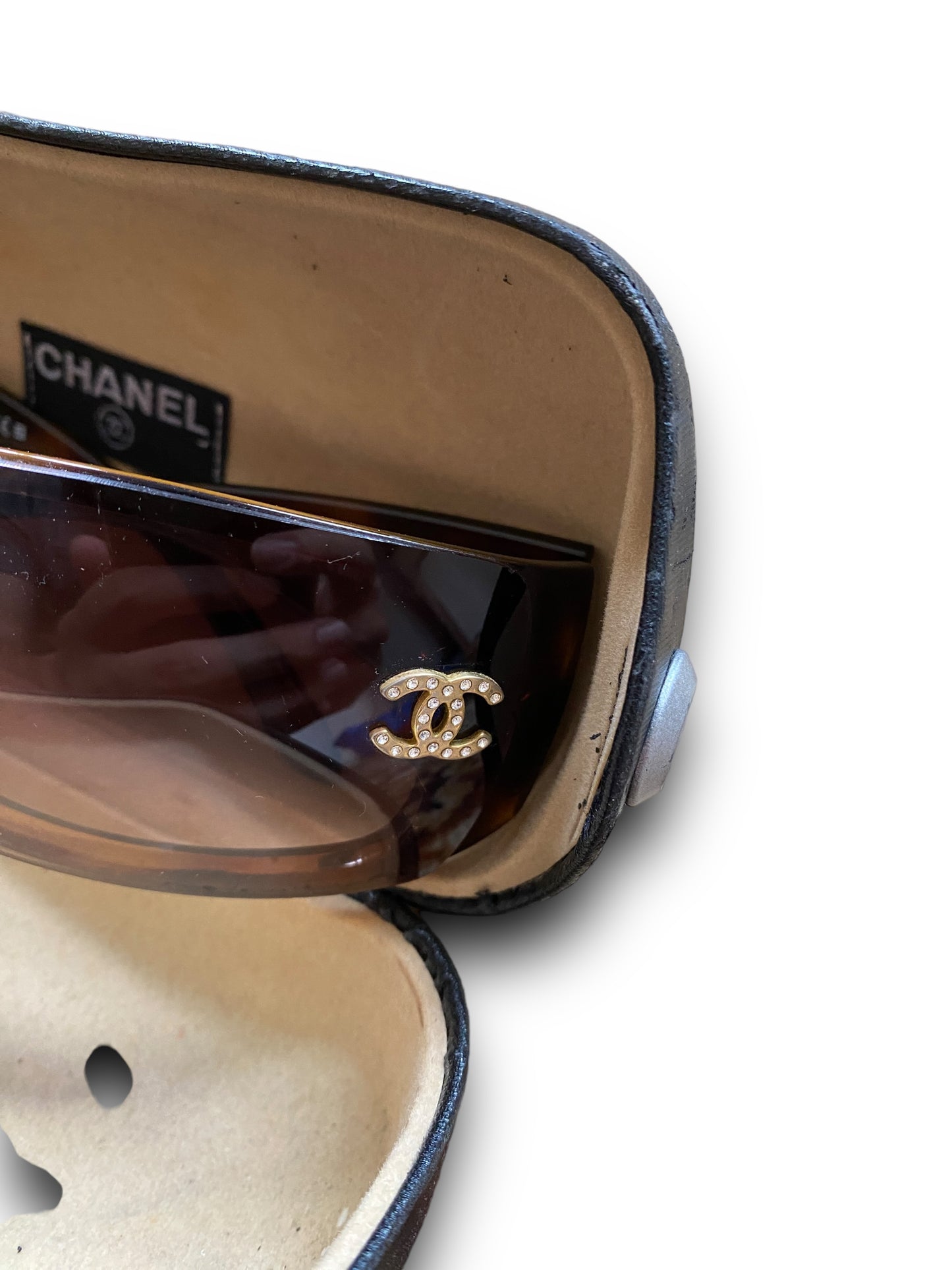 CHANEL STRASS BROWN SUNGLASSES