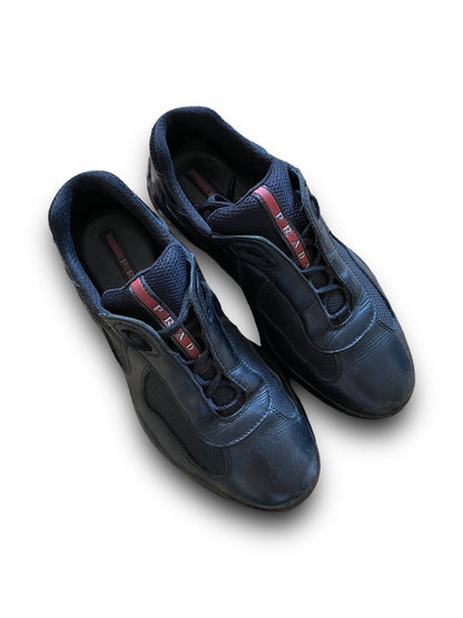 PRADA BLACK LEATHER AMERICA’S CUP SHOES