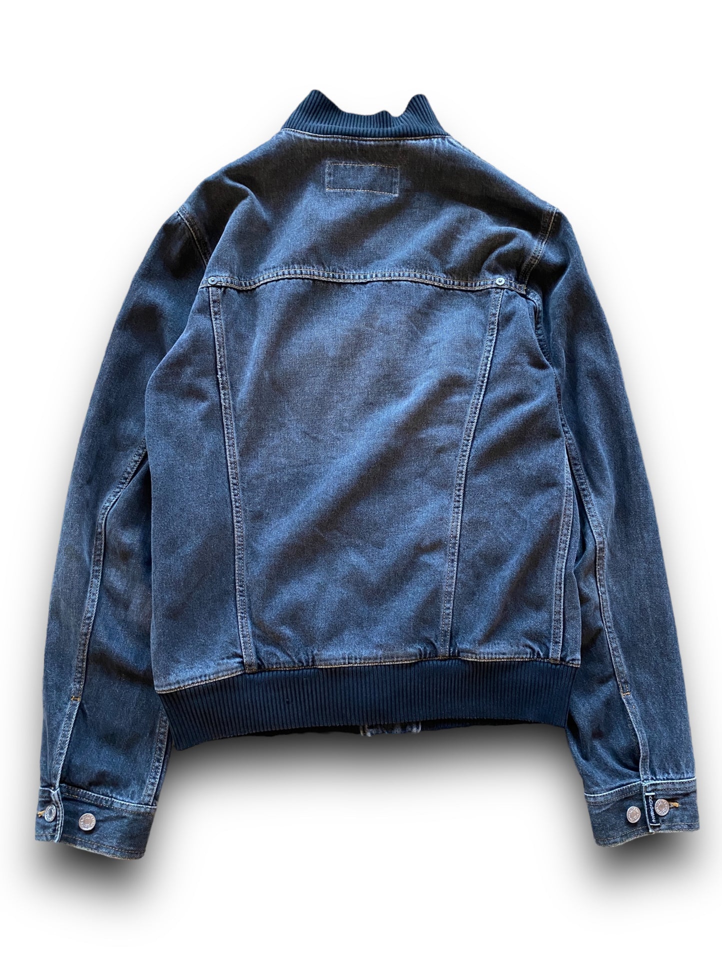 DOLCE & GABBANA BLACK FADED DENIM JACKET (L)