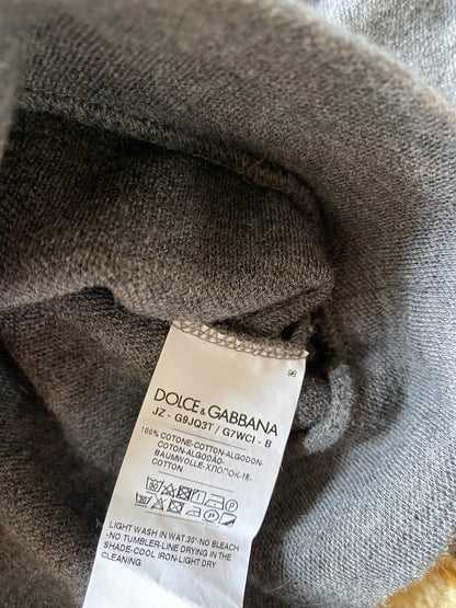 DOLCE & GABBANA BOXING CROP GREY HOODIE (L)