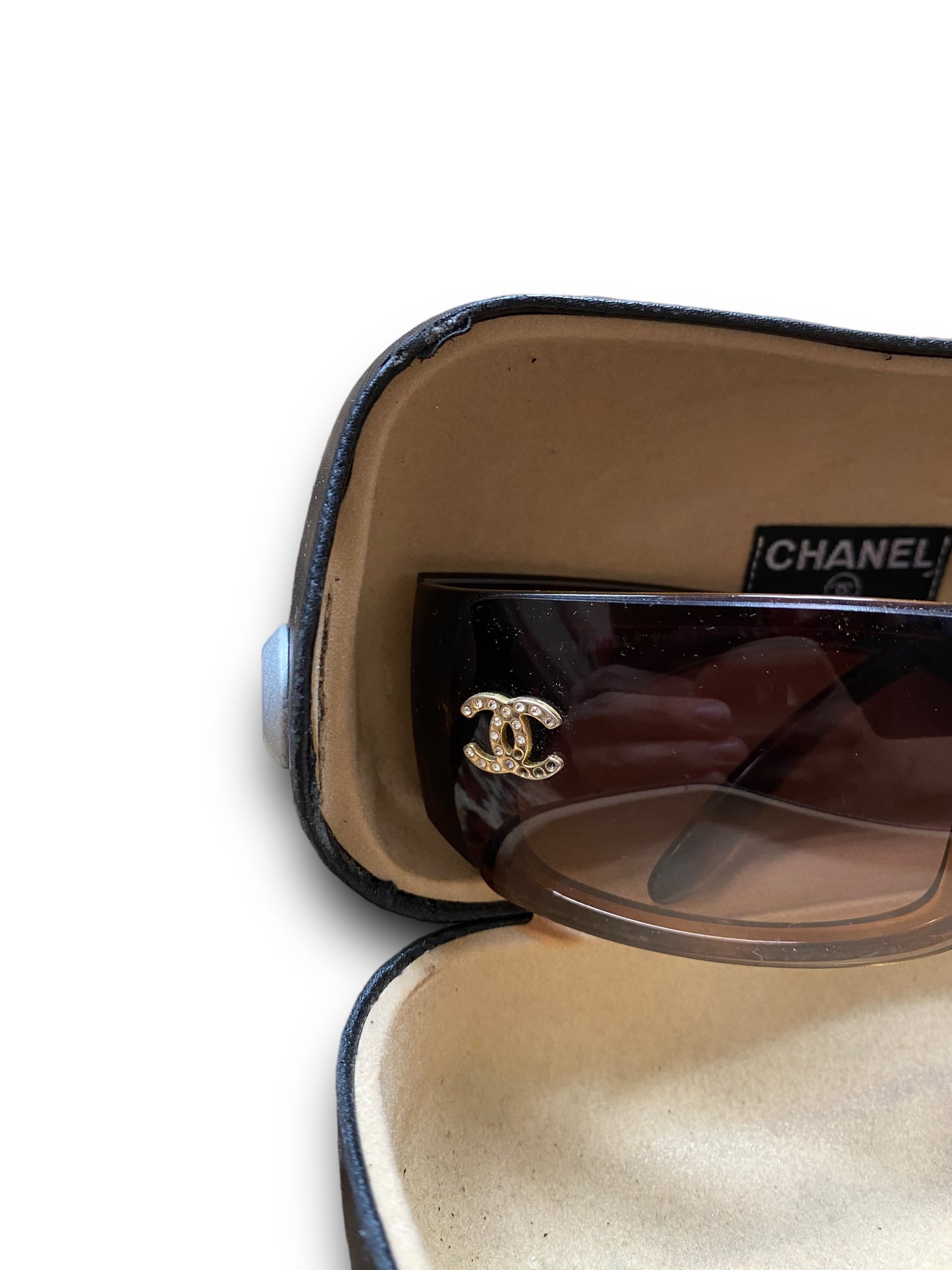 CHANEL STRASS BROWN SUNGLASSES