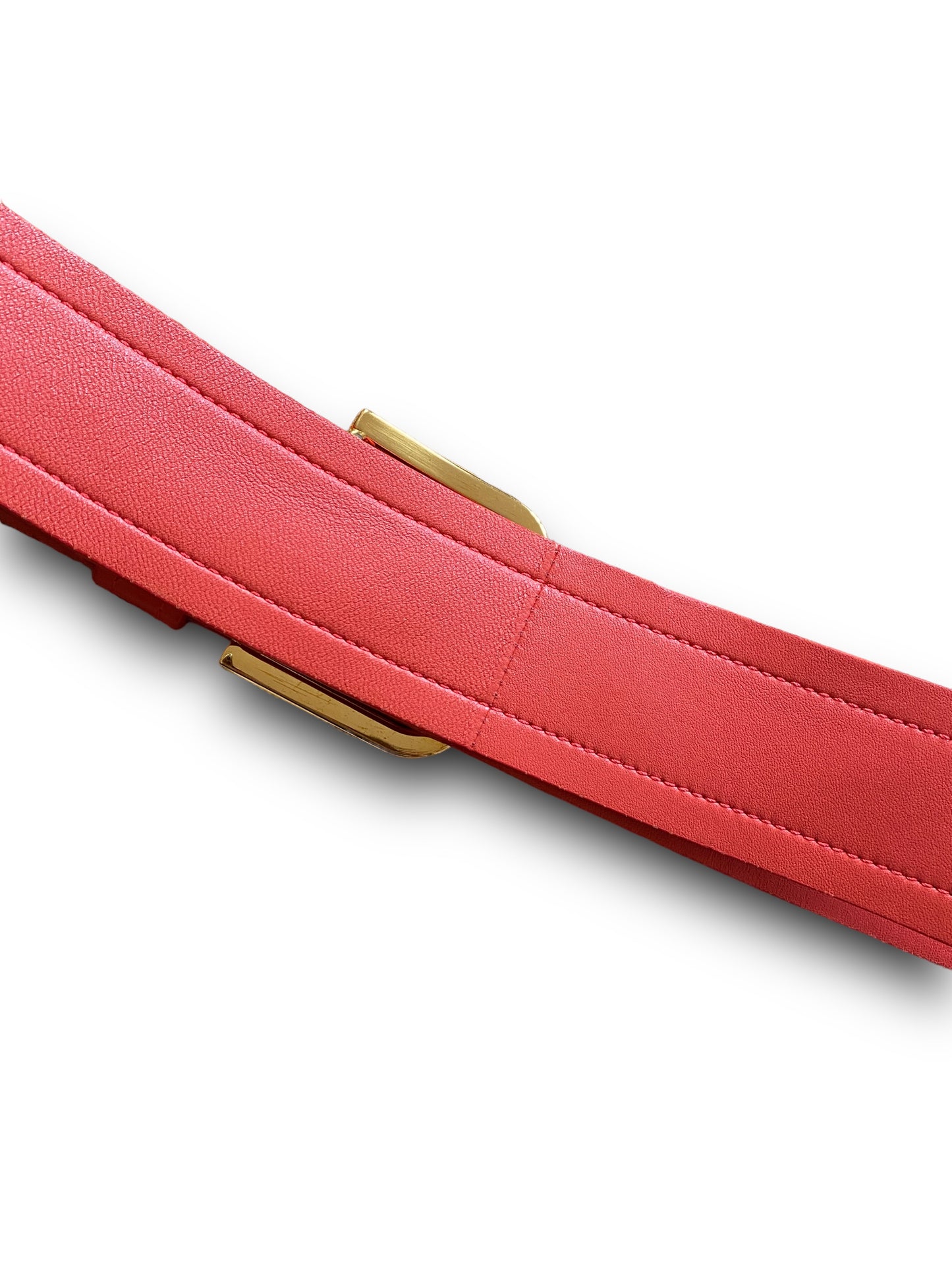 PRADA RED ROSE SOFT LEATHER BELT