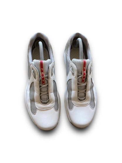 PRADA AMERICA’S CUP WHITE LEATHER SHOES (43,5-44EU)