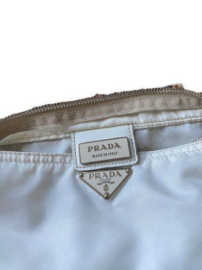 PRADA WHITE FLAT BAG