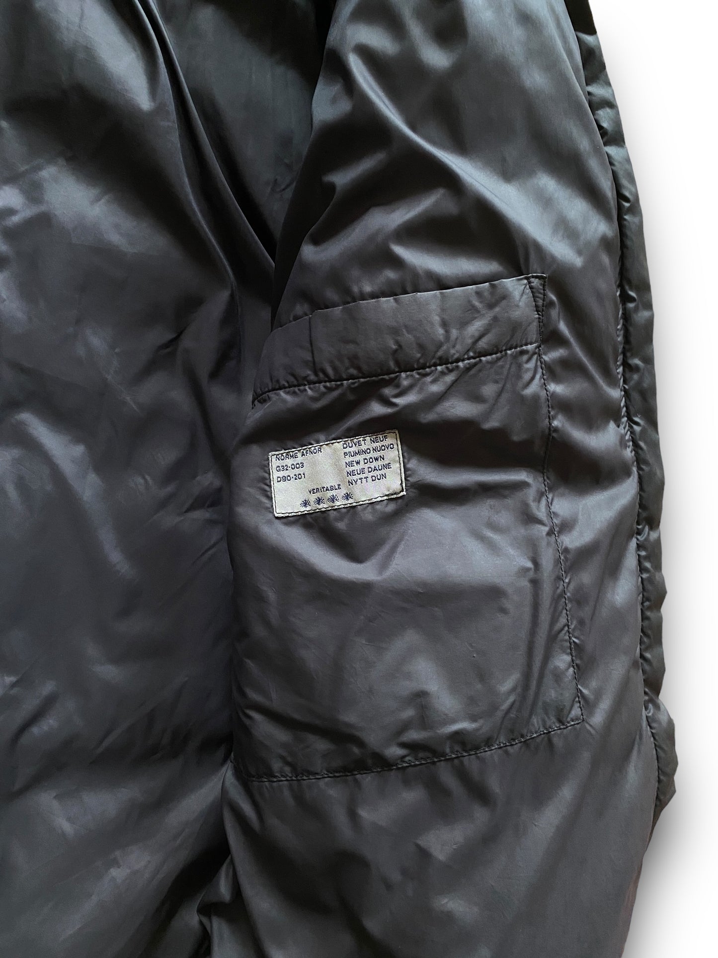 MONCLER VINTAGE MAYA BLACK PUFFER JACKET (L)