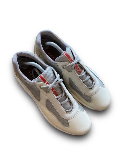 PRADA AMERICA’S CUP CREAM WHITE LEATHER SHOES (45EU 11UK)