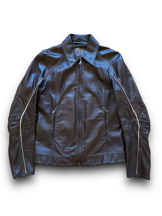 PRADA SPORT MOTORS BROWN LEATHER JACKET