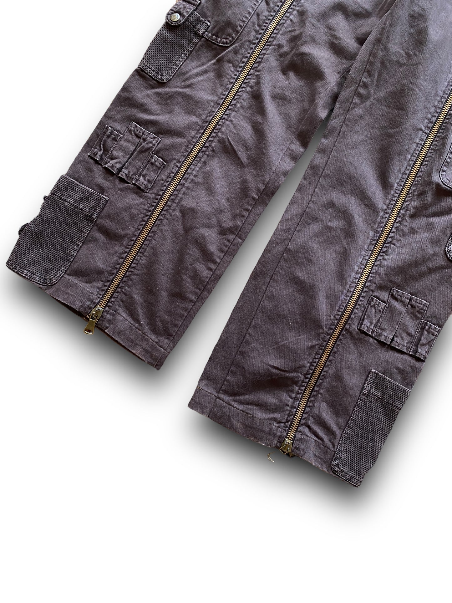 2003 DOLCE & GABBANA FLIGHT PARACHUTE DOUBLE ZIP PANTS (M)