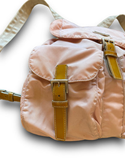 PRADA PINK TRIANGLE BACKPACK