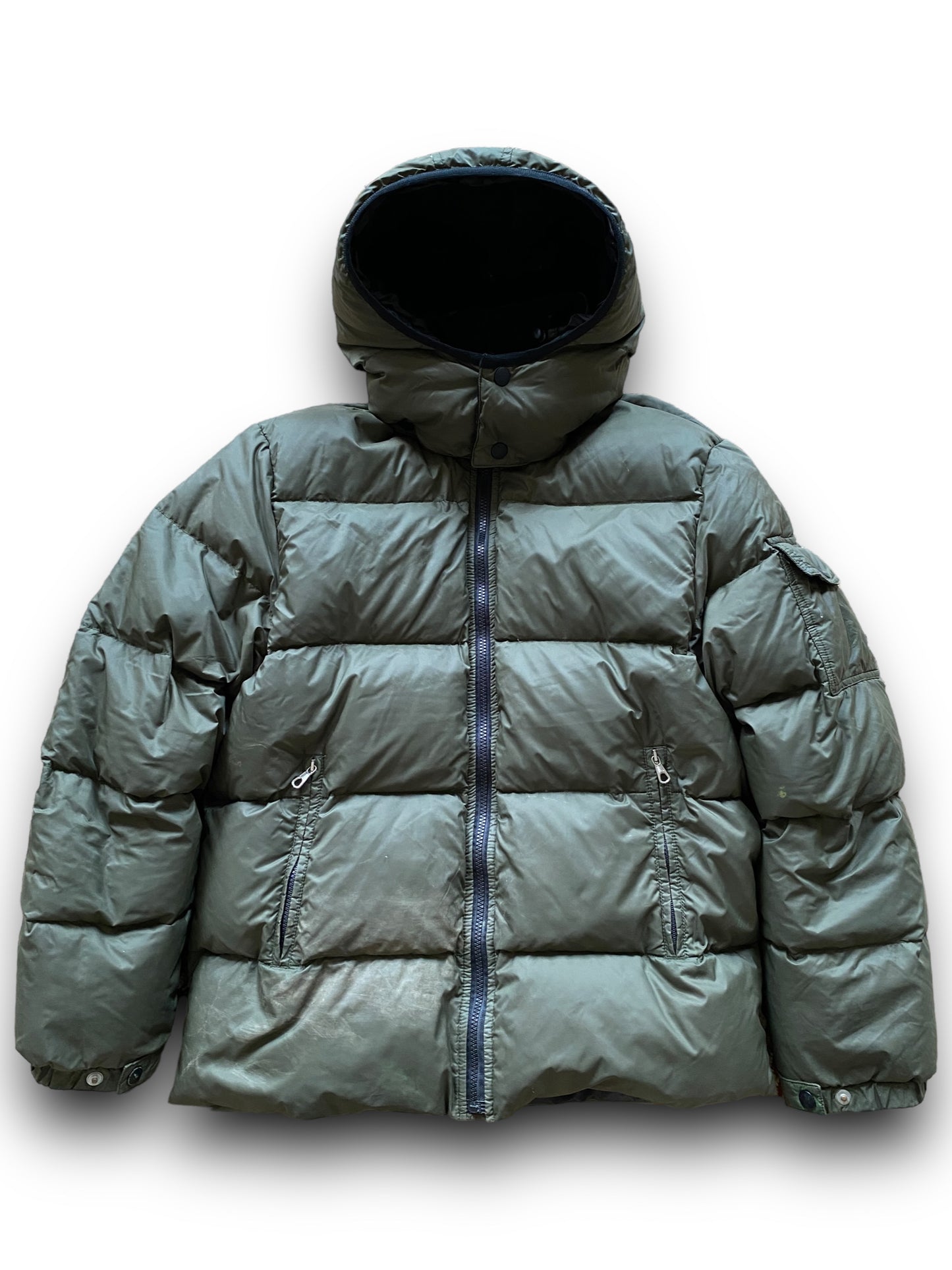 MONCLER VINTAGE MAYA KAKI GREEN PUFFER JACKET (S-M)