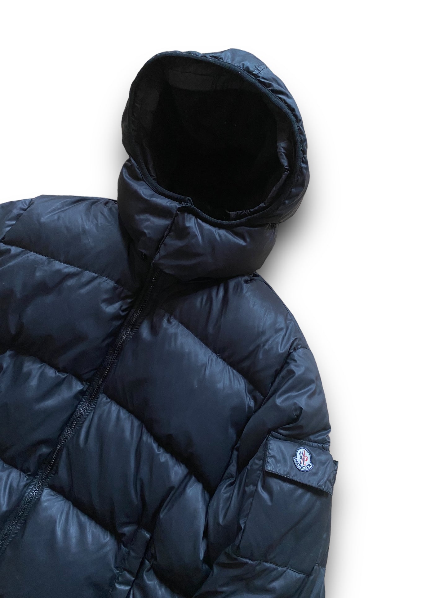 MONCLER VINTAGE MAYA BLACK PUFFER JACKET (L)