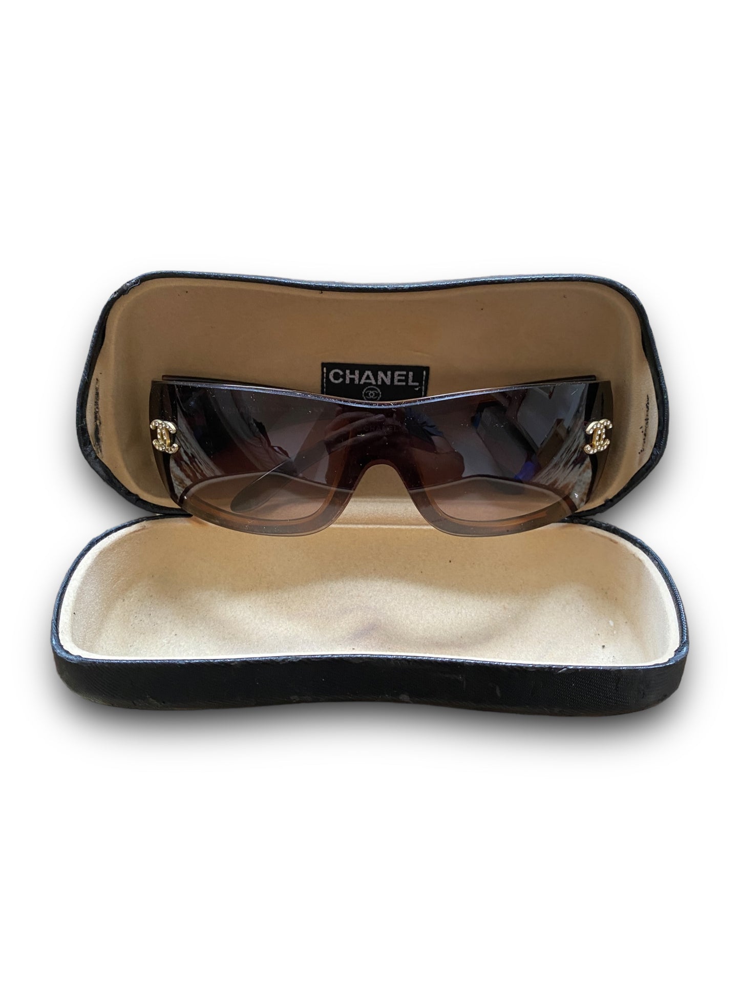 CHANEL STRASS BROWN SUNGLASSES