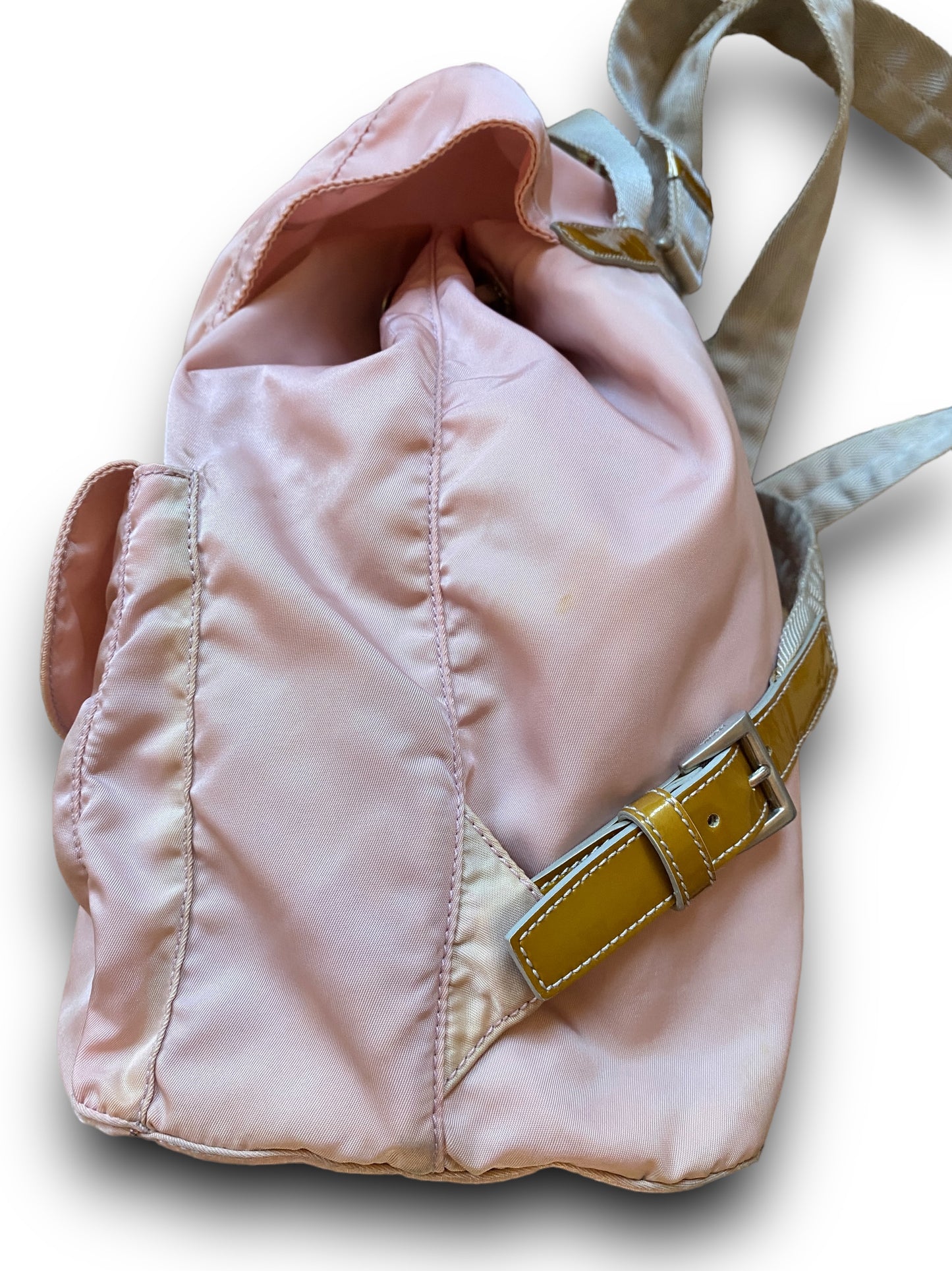 PRADA PINK TRIANGLE BACKPACK