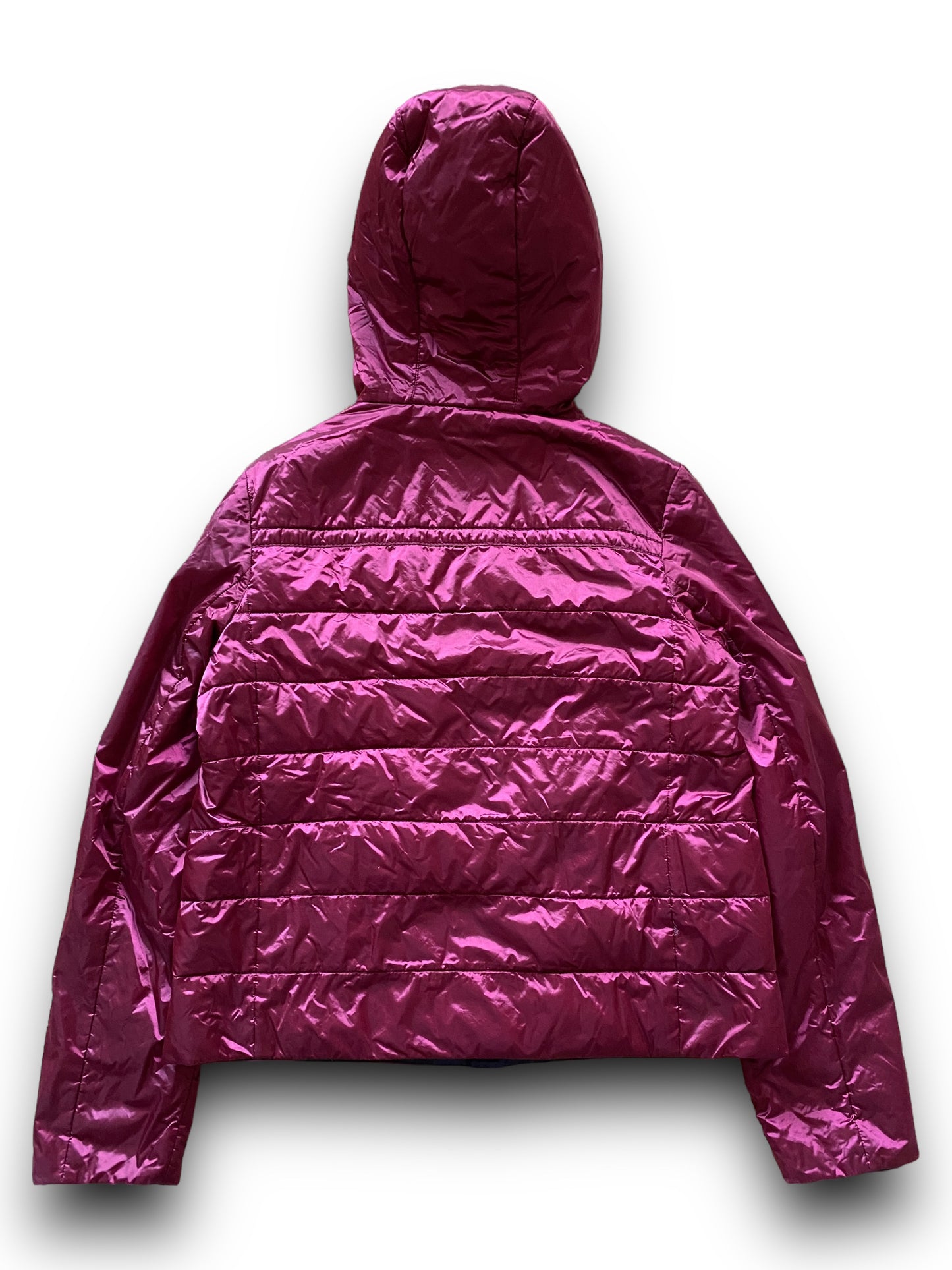 PRADA PURPLE PINK TRIANGLE PUFFER JACKET (S)