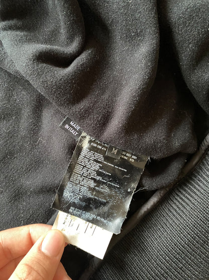 PRADA MAIN LINE HEAVY BLACK NYLON BOMBER (M)