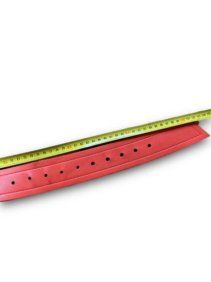 PRADA RED ROSE SOFT LEATHER BELT