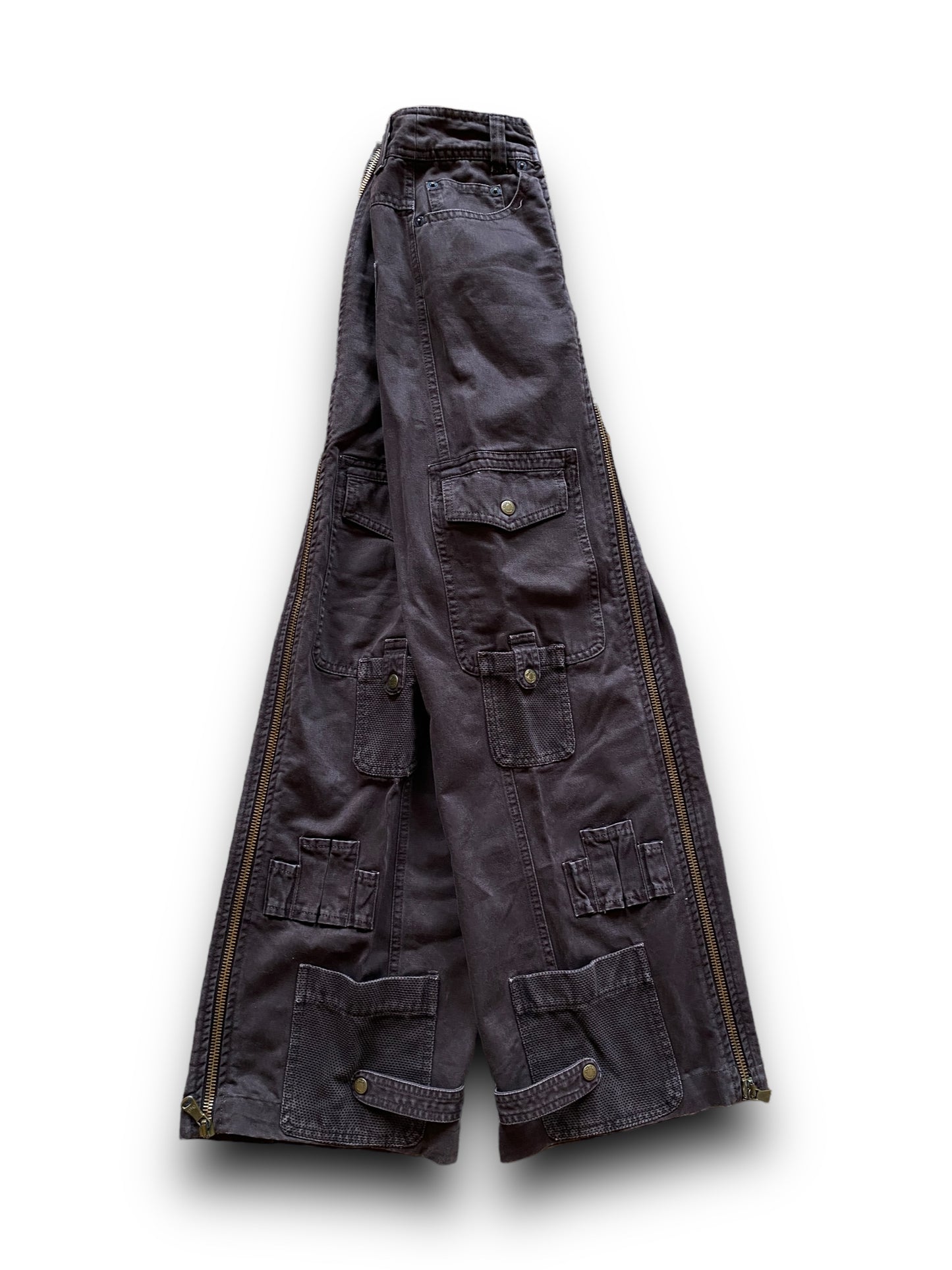 2003 DOLCE & GABBANA FLIGHT PARACHUTE DOUBLE ZIP PANTS (M)