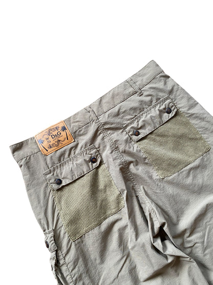 DOLCE & GABBANA LIGHT OLIVE MILITARY CARGO PARACHUTE PANTS (M)