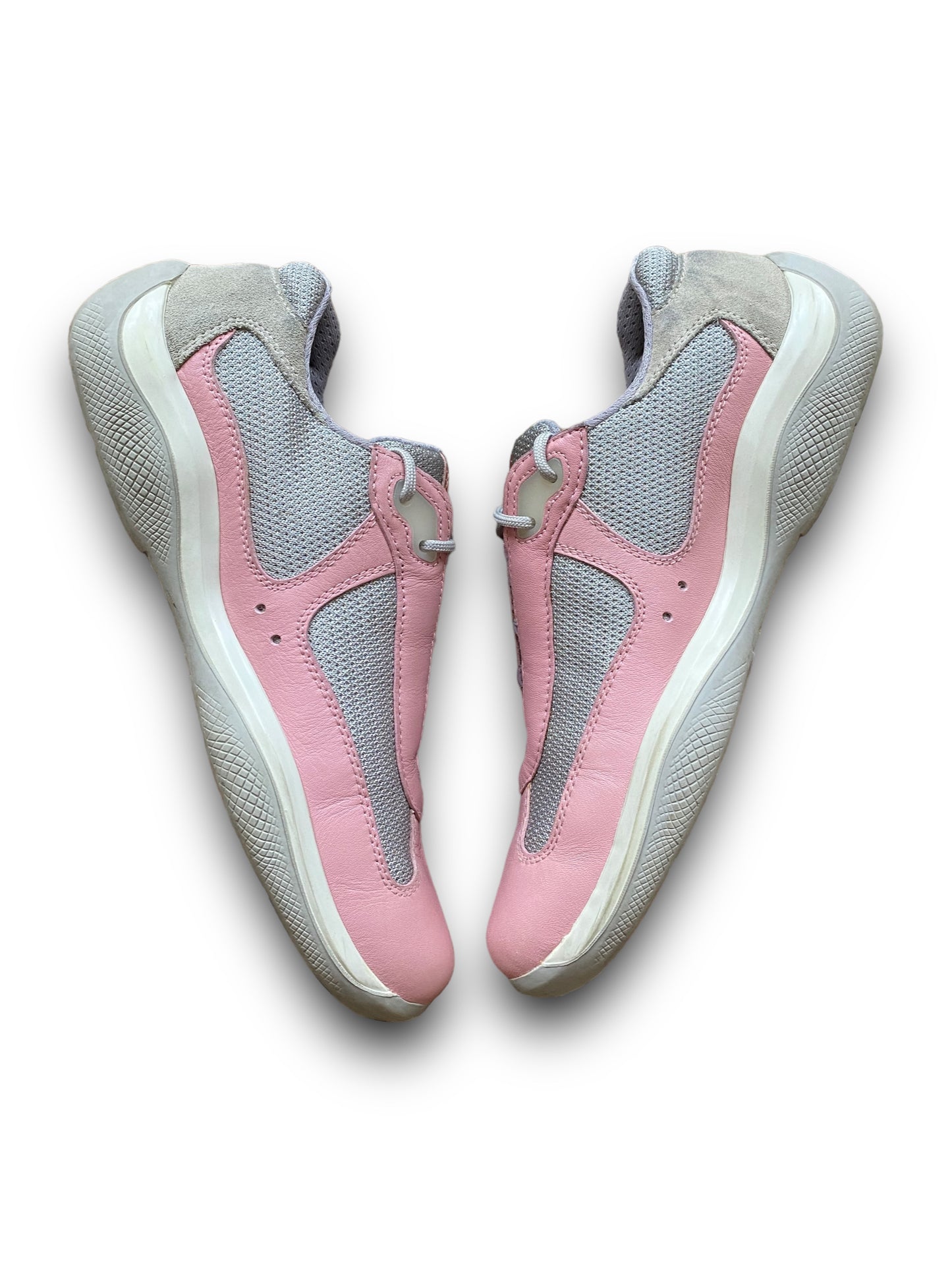 PRADA PINK LEATHER AMERICA’S CUP SHOES