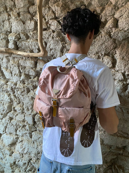 PRADA PINK TRIANGLE BACKPACK