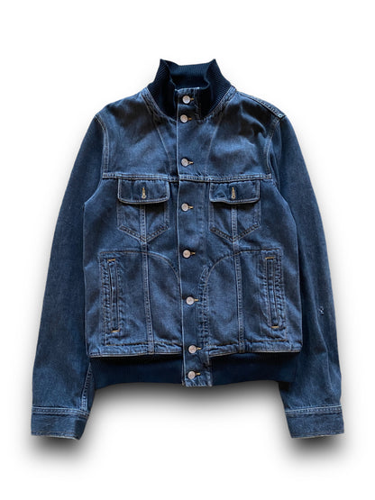 DOLCE & GABBANA BLACK FADED DENIM JACKET (L)