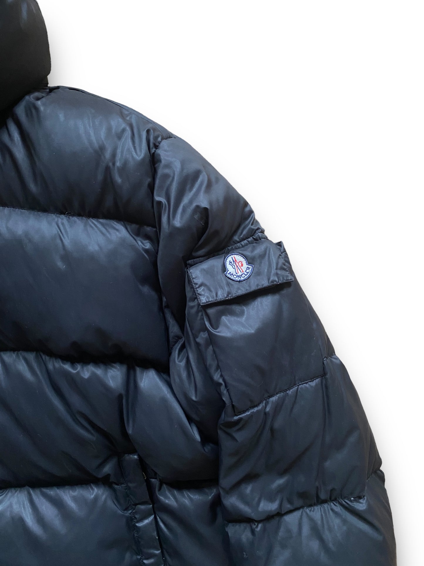 MONCLER VINTAGE MAYA BLACK PUFFER JACKET (L)