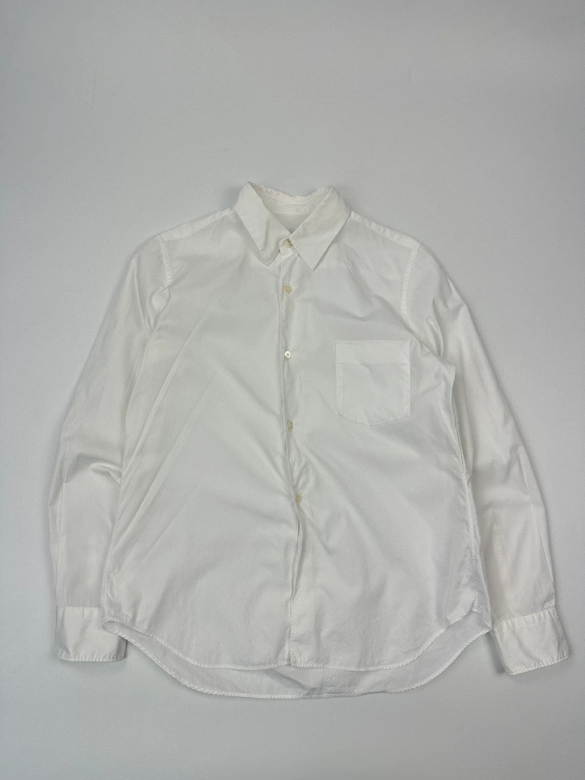 Comme Des Garçons 00’s White Cotton Simple  Dress Shirt
