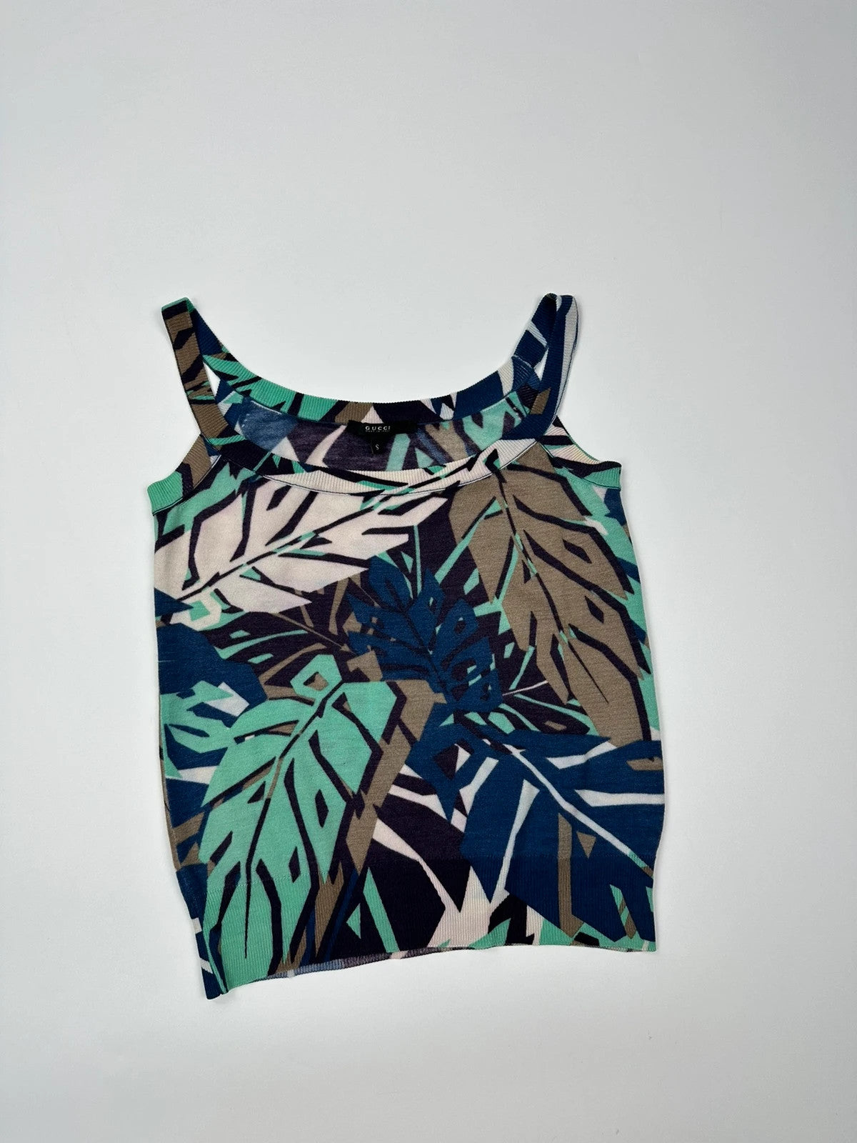 Gucci 00’s Jungle Leafs Cashmere Top