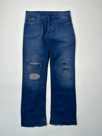 Dolce & Gabbana 00’s Repair French Blue WorkWear Denim Pants