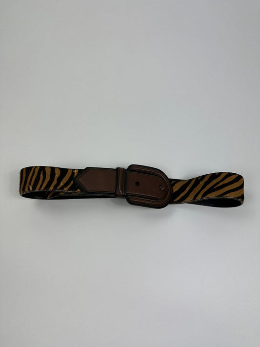 Prada SS2011 Zebra Fur Brown Belt