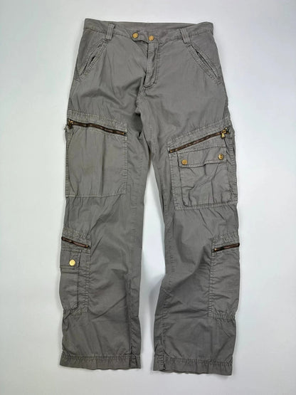 Dolce Gabbana Grey 2003 Cargo Zip Pants